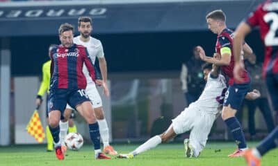 Bologna in azione contro il Brann (foto Damiano Fiorentini)