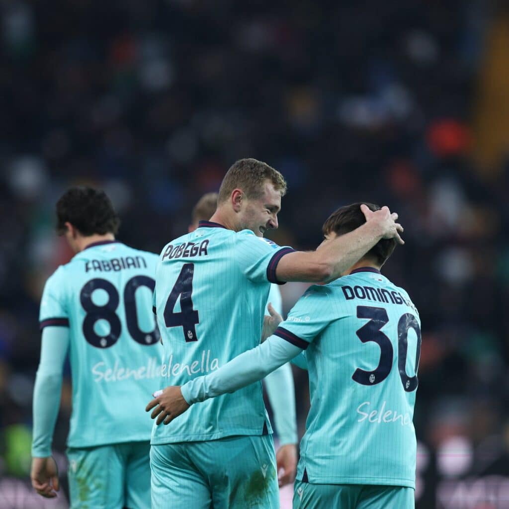 Tommaso Pobega e Benjamin Dominguez (© Bologna FC 1909)