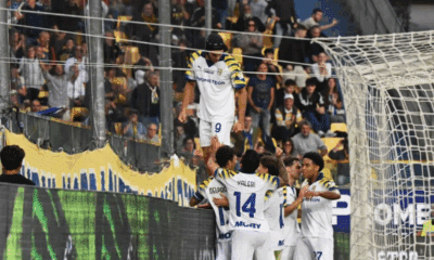 L’esultanza di Pellegrino in Parma-Torino (© Parma Calcio 1913)
