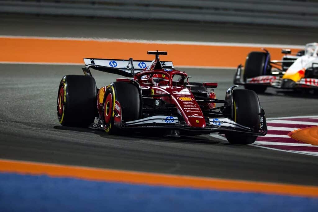 Leclerc in azione in Qatar