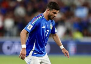 Riccardo Orsolini con la maglia dell'Italia giocherà ai playoff mondiali (© Bologna FC 1909)