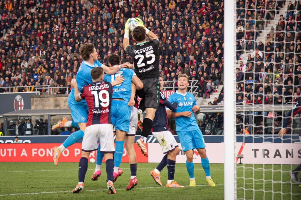 Massimo Pessina durante Bologna-Napoli (2-0)