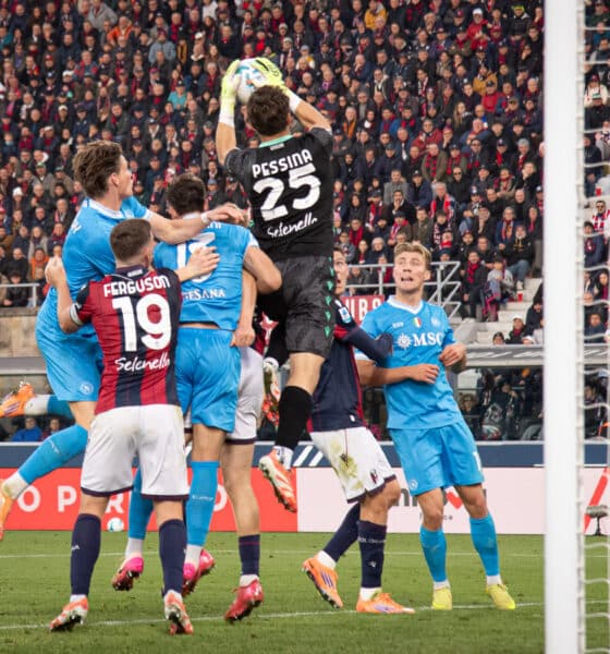 Massimo Pessina durante Bologna-Napoli (2-0)