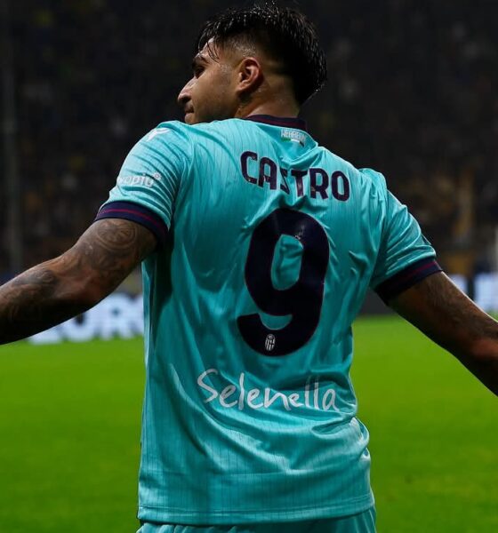 Santiago Castro dopo il gol dell'1-1 in Parma-Bologna (©Bologna FC 1909)