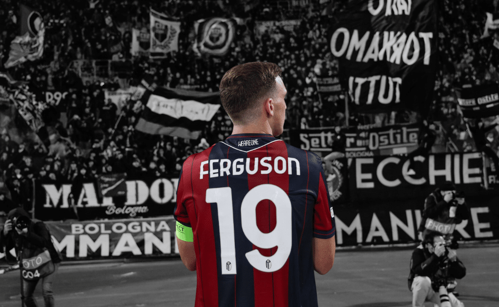 Lewis Ferguson dopo Bologna-Brann (© Bologna FC 1909)