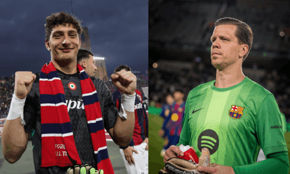 Massimo Pessina e Wojciech Tomasz Szczęsny (©Bologna FC 1909 e ©FC Barcelona)