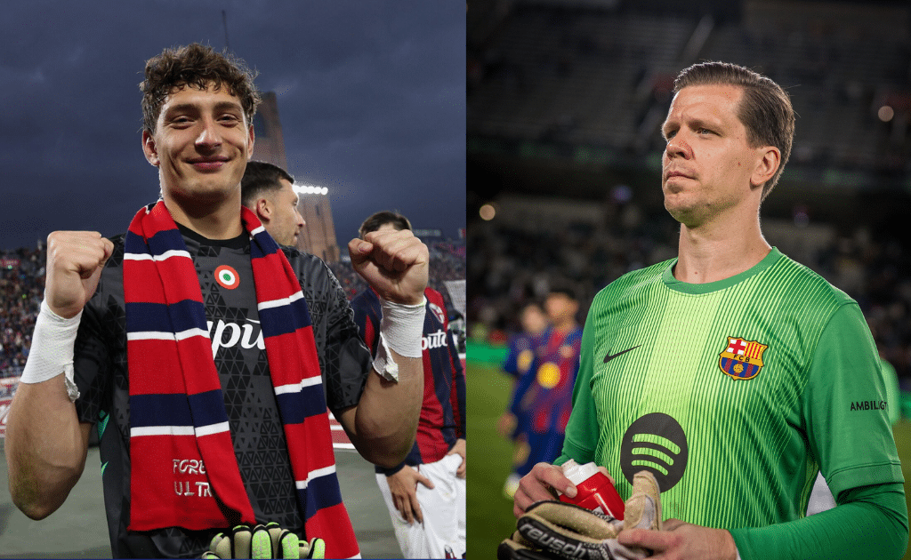 Massimo Pessina e Wojciech Tomasz Szczęsny (©Bologna FC 1909 e ©FC Barcelona)