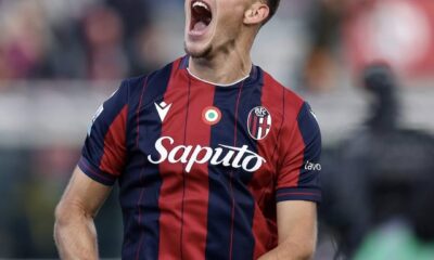 Thijs Dallinga in Bologna-Napoli 2-0 (©Bologna FC 1909)