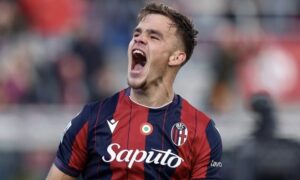 Thijs Dallinga in Bologna-Napoli 2-0 (©Bologna FC 1909) gol in Bologna-Celtic