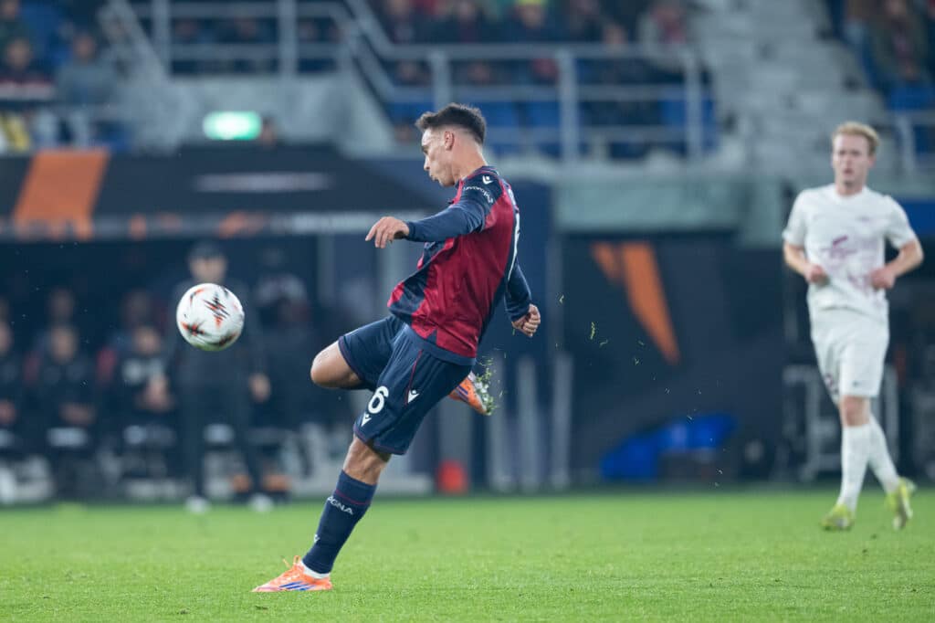 Nikola Moro in Bologna-Brann (0-0)