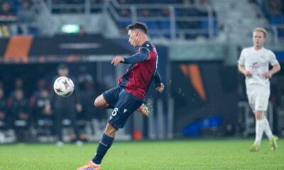 Nikola Moro in Bologna-Brann (0-0)