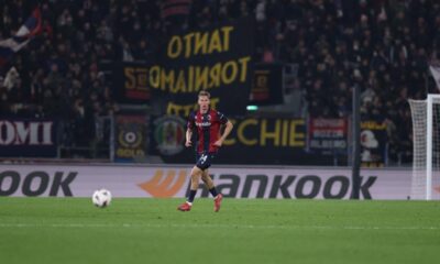 Tornbjorn Heggem in azione durante Bologna-Brann (© Bologna FC 1909)