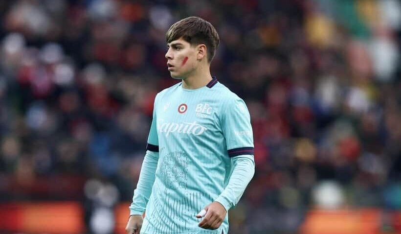 Benjamín Domínguez in Udinese-Bologna, 0-3 (©Bologna FC 1909)
