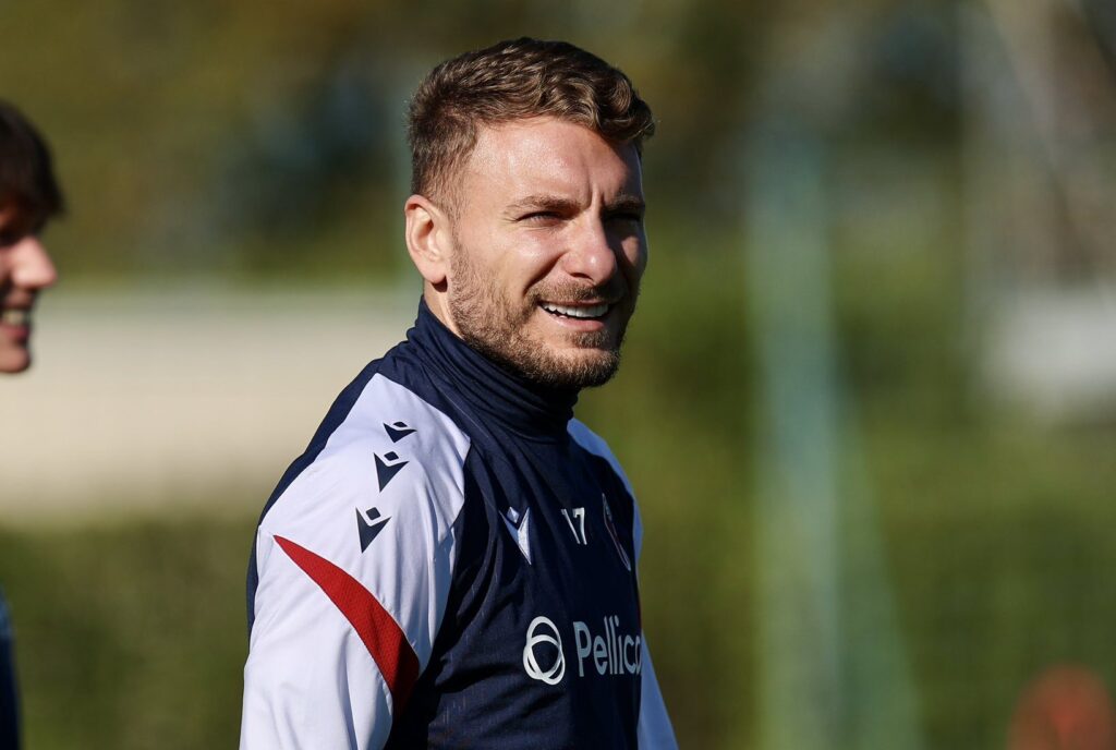 Ciro Immobile al primo allenamento dopo l'infortunio (© Bologna FC 1909)