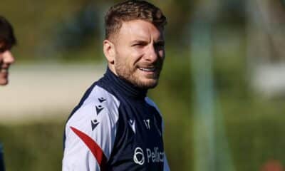 Ciro Immobile al primo allenamento dopo l'infortunio (© Bologna FC 1909)