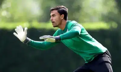Emil Audero, portiere della Cremonese, impegnato in allenamento (© US Cremonese)