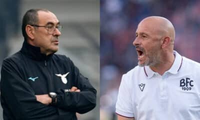 Maurizio Sarri e Vincenzo Italiano (© SSLazio e Damiano Fiorentini)