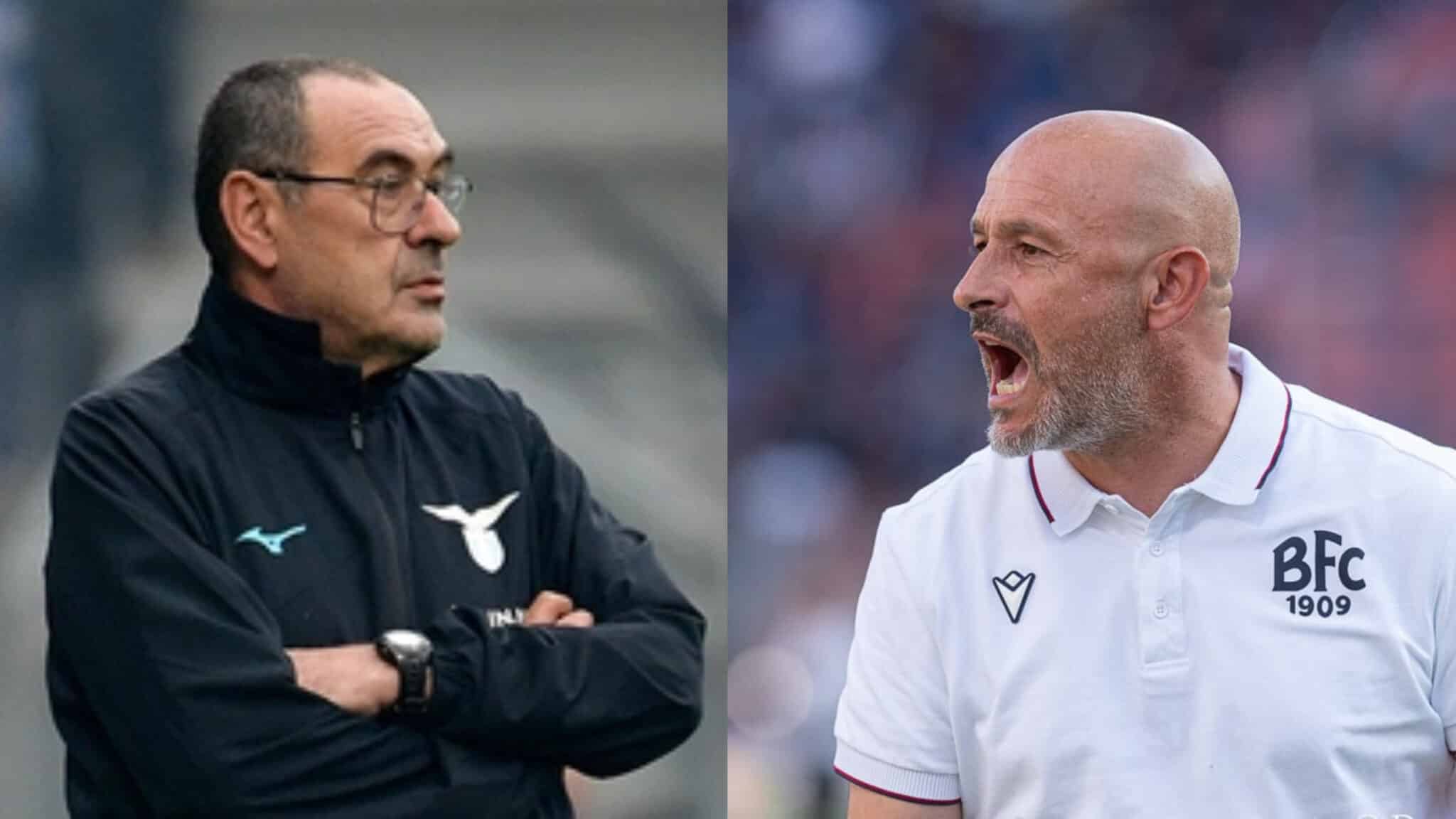 Maurizio Sarri e Vincenzo Italiano (© SSLazio e Damiano Fiorentini)