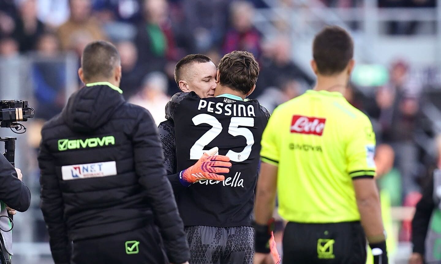 Massimo Pessina e Lukasz Skorupski crediti Bologna Fc 1909
