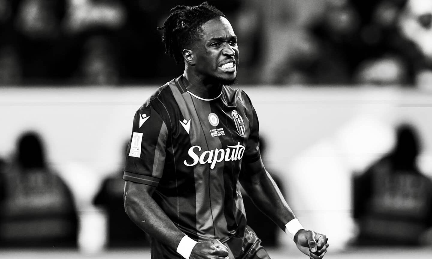 Jonathan Rowe dopo il rigore contro l'Inter crediti Bologna Fc 1909