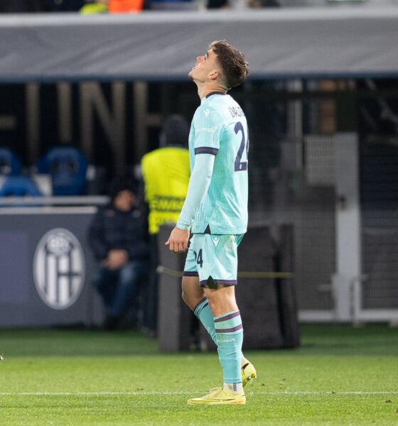 Dallinga in gol durante Bologna-Salisburgo