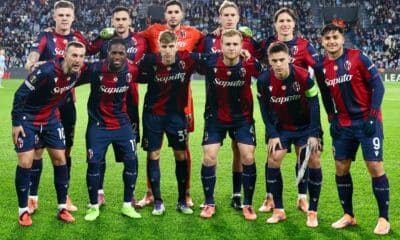 I rossoblù prima di Celta Vigo-Bologna 1-2 (© Bologna FC 1909)