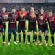 I rossoblù prima di Celta Vigo-Bologna 1-2 (© Bologna FC 1909)