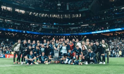 Il Celta Vigo festeggia la vittoria contro il Real Madrid (© rccelta.es)