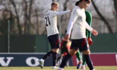 L’esultanza di Jens Odgaard in Bologna-Lentigione