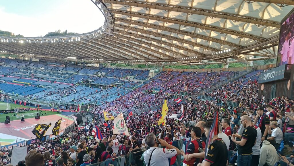 L'Olimpico si riempie in anticipo Milan-Bologna Coppa Italia 2025