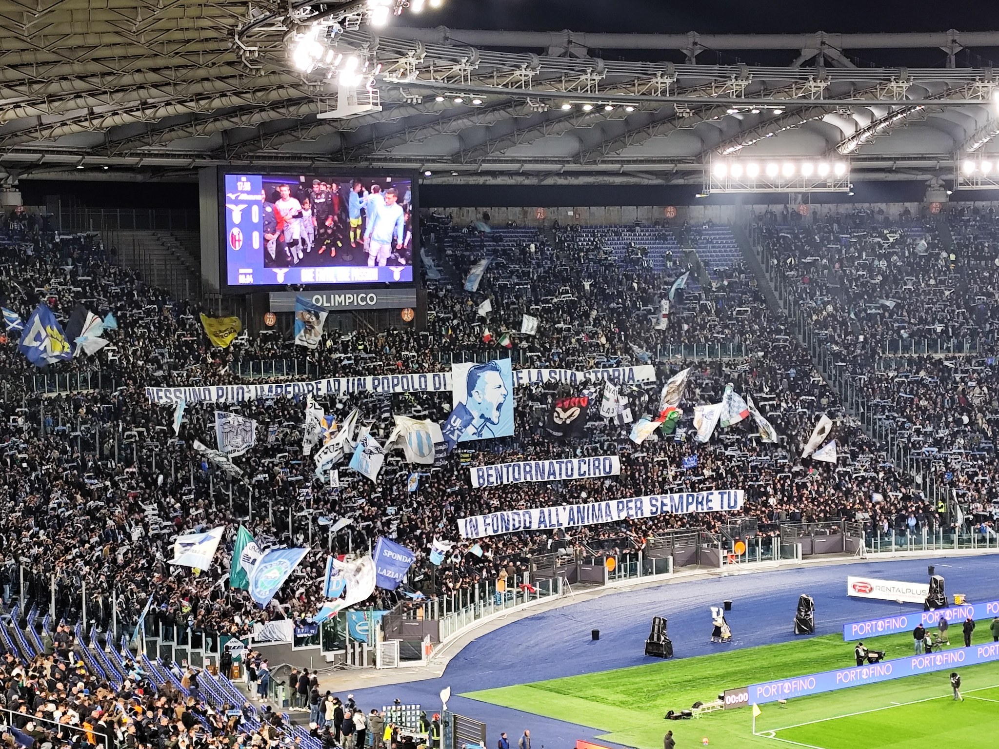 Lazio-Bologna all'Olimpico (© 1000 Cuori Rossoblù)