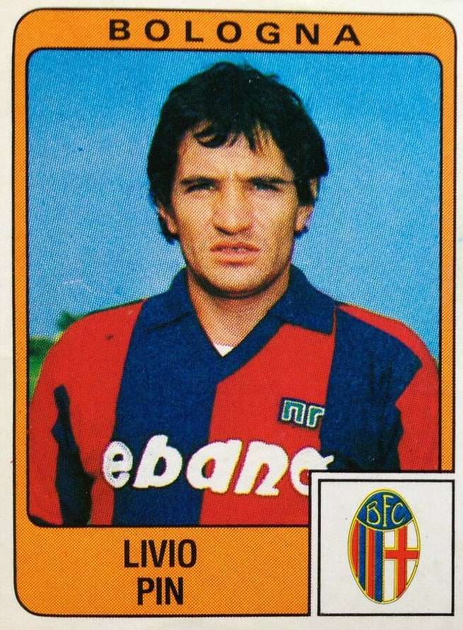 Figurina di Livio Pin al Bologna