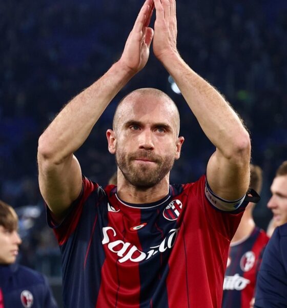 Lorenzo De Silvestri dopo Lazio-Bologna (1-1) (© Bologna FC 1909)