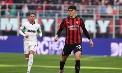 Davide Bartesaghi in Milan-Sassuolo (© AC Milan)