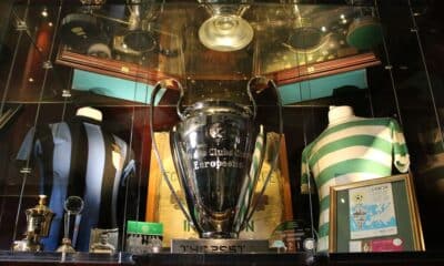 La cabina dei trofei del Celtic (© Celtic FC)