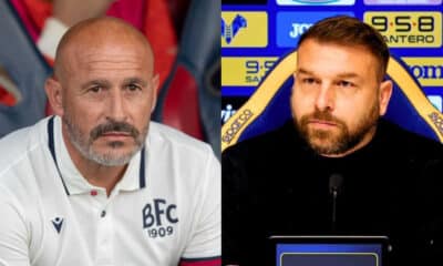 Vincenzo Italiano (Bologna) e Paolo Zanetti (Verona) (© Damiano Fiorentini / HellasVerona.it)