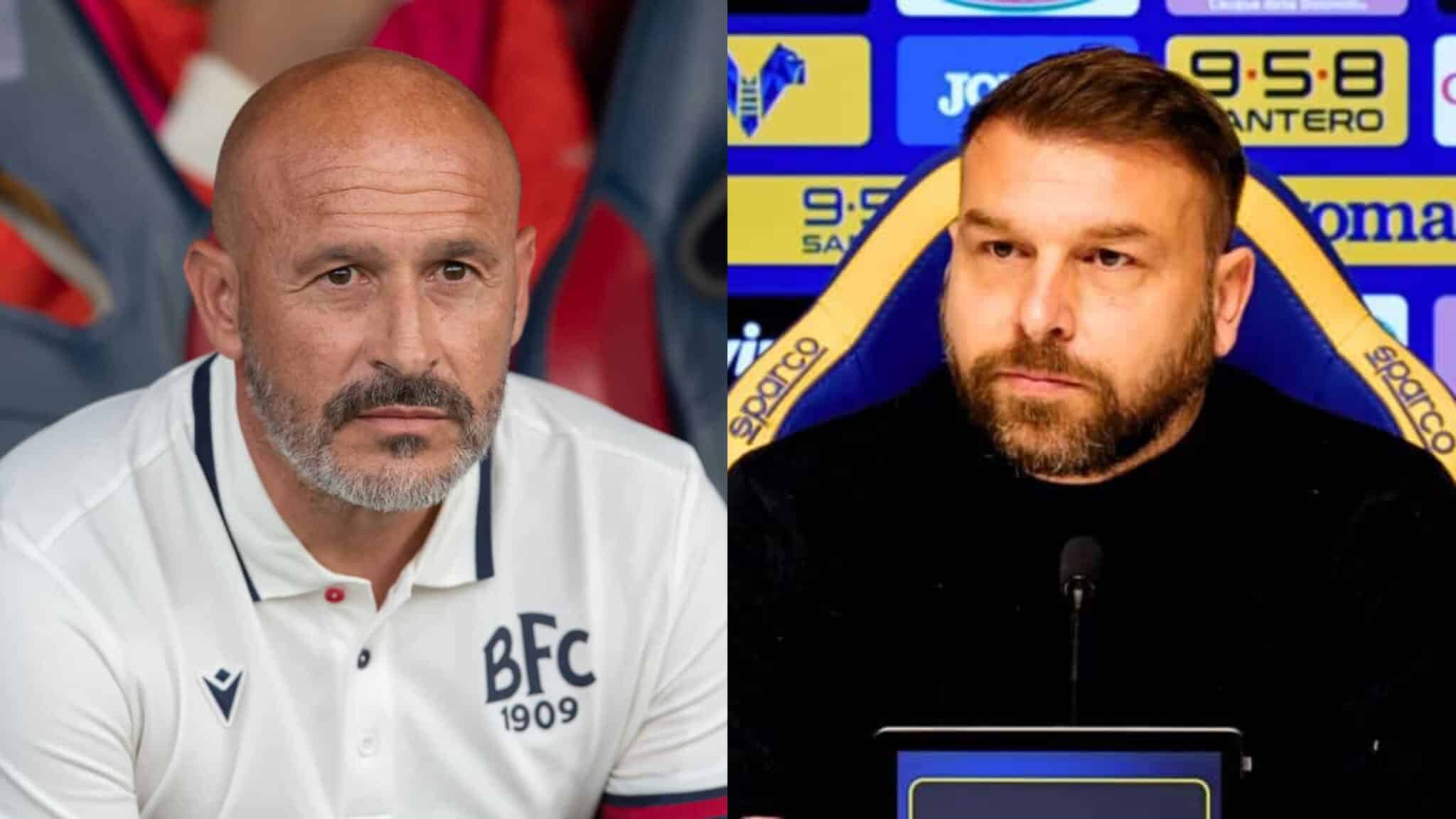 Vincenzo Italiano (Bologna) e Paolo Zanetti (Verona) (© Damiano Fiorentini / HellasVerona.it)