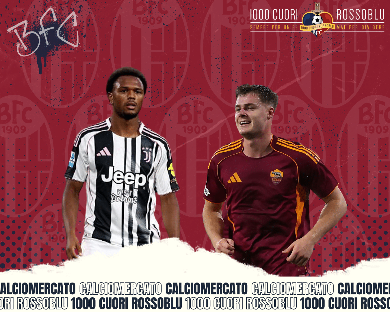 Lois Openda e Evan Ferguson nel mirino del calciomercato del Bologna (© 1000 Cuori Rossoblù)