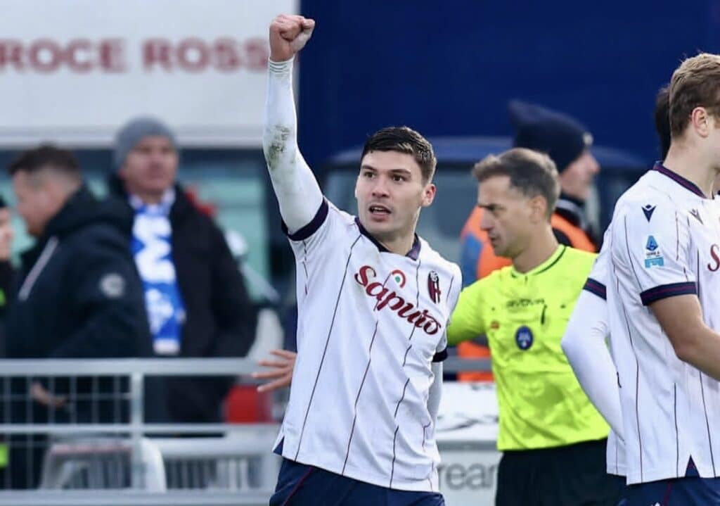 Nicolò Cambiaghi in Como-Bologna 1-1 (©Bologna FC 1909)