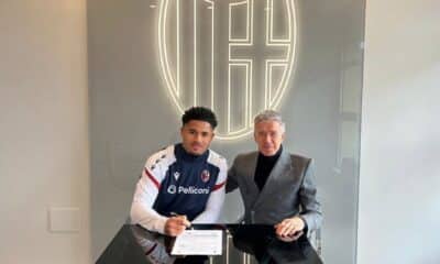 Simon Sohm con l’AD del Bologna Claudio Fenucci