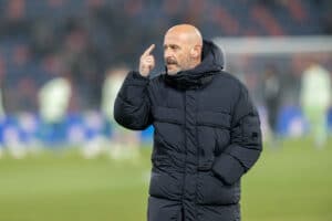 Vincenzo Italiano in Bologna-Celtic 2-2 (© Damiano Fiorentini)