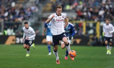 Tommaso Pobega in campo durante Como-Bologna