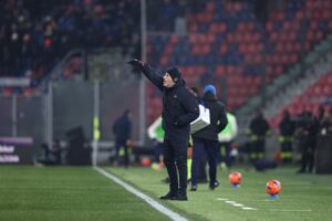 Vincenzo Italiano durante la partita Bologna-Atalanta