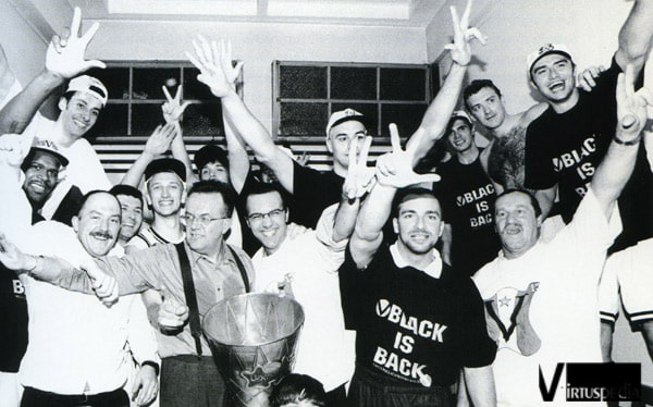 Virtus Pallacanestro Quarantottesima puntata. Festa per il terzo scudetto consecutivo.