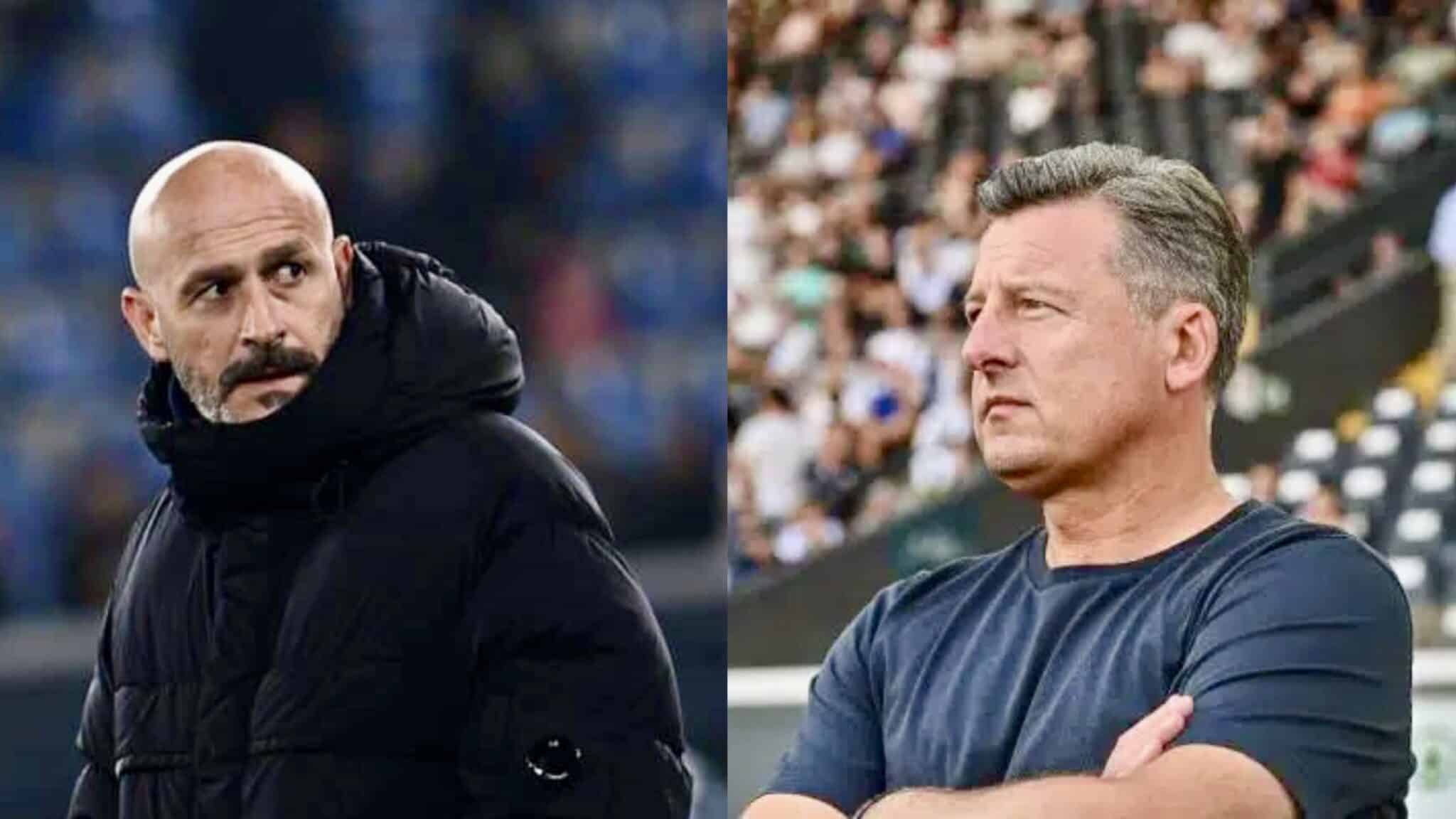 Vincenzo Italiano (© Bologna FC 1909) e Kosta Runjaic (© Udinese)