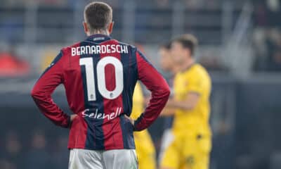 Bernardeschi durante Bologna-Milan 0 a 3 (@Damiano Fiorentini)