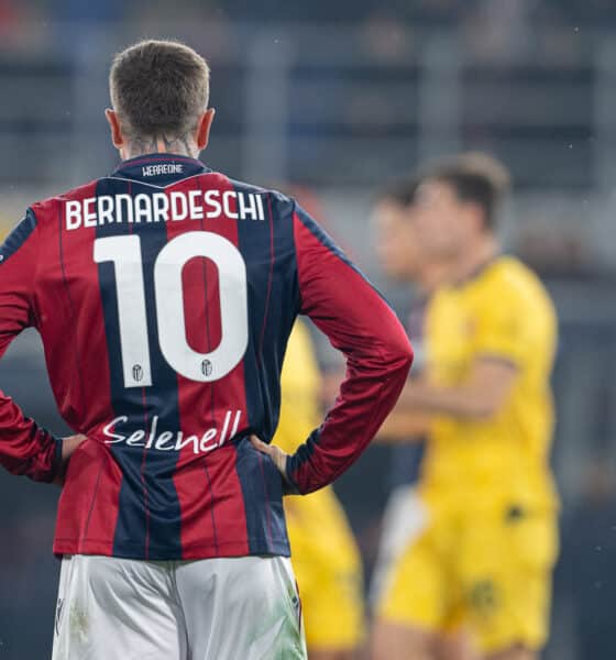 Bernardeschi durante Bologna-Milan 0 a 3 (@Damiano Fiorentini)
