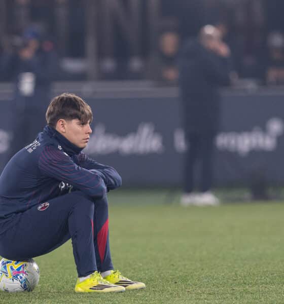 Dominguez prima di Bologna-Milan 0 a 3 (@Damiano Fiorentini)