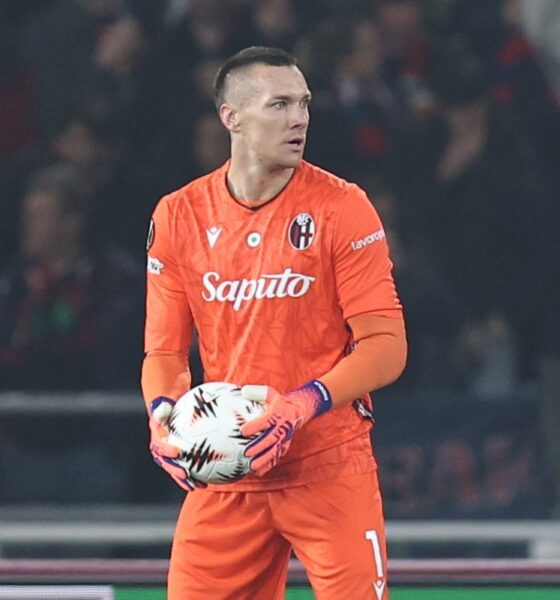 Lukasz Skorupski in Bologna-Brann (© Bologna FC 1909)