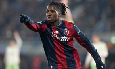 Jonathan Rowe, gol in Bologna-Celtic 2-2 (©Damiano Fiorentini)